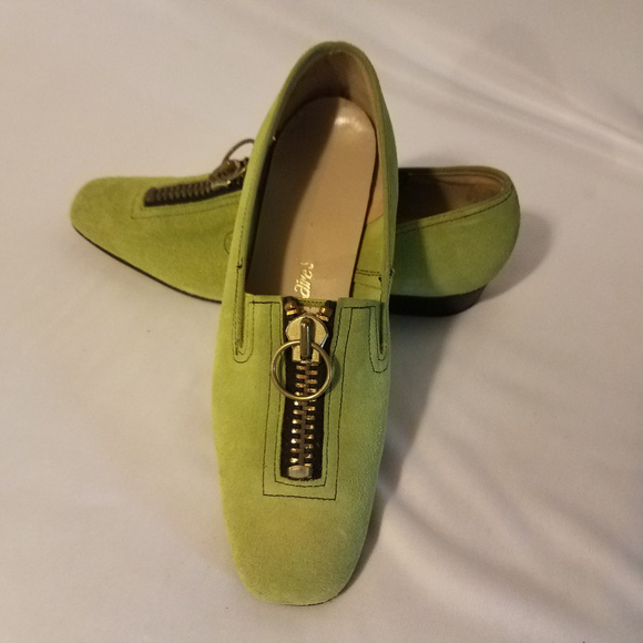lime green loafers